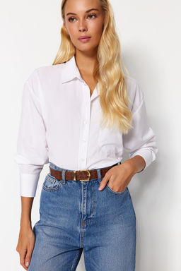 Trendyolmilla Siyah-Taba 2li Paket Croco Deri Gorunumlu Kad?n Kemer TWOAW24KE00030  фото 9