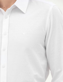 Рубашка Pierre Cardin Slim Fit белая с длинным рукавом