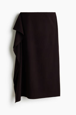 Falda midi con volante