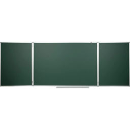 Доска магнитно-меловая 100х300см Attache 3-х секционная зеленая, лак