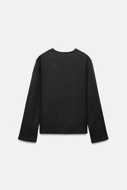 TEXTURED TOP WITH BOW - Zara фото 20