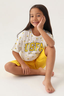 K_z _ocuk Krem Pijama Tak_m_ Sepette S_rpriz _ndirim - U.s. polo assn фото 3