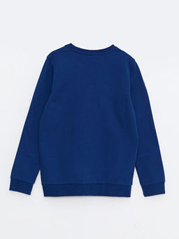 Bisiklet Yaka Kral ?akir Bask?l? Uzun Kollu Erkek ?ocuk Sweatshirt - Waikiki фото 2