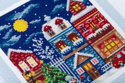 Набор для вышивания PANNA OT-7368 Открытка. Зимний городок 11.5 х 12 см