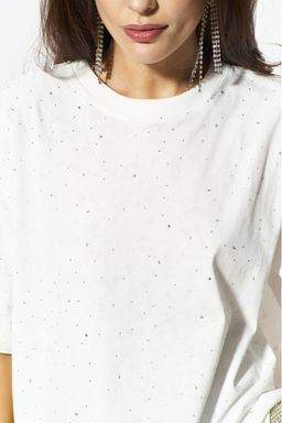 Футболка со стразами White - Erist store фото 7