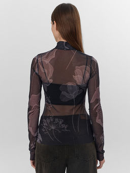 Джемпер женский черный из сетки - Mark formelle фото 2