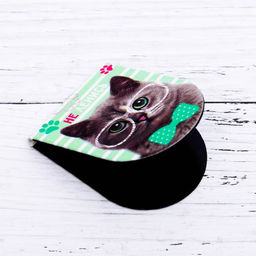 Цена за 2 шт. Закладки магнитные для книг, 6 шт. «Котики»