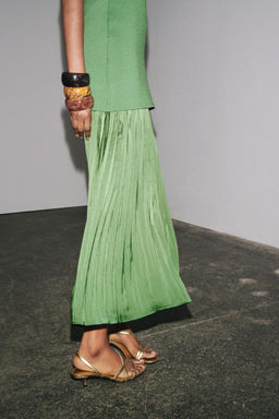 PLEATED KNIT COMBINATION DRESS - Zara фото 4
