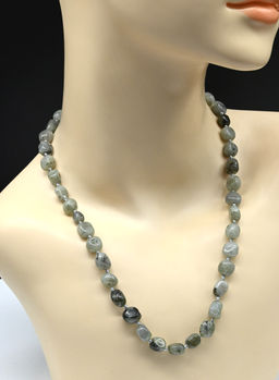 Бусы из лабрадора галтовка, 48см