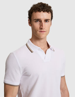 Beyaz Slim Fit %100 Pamuk Apa_ Yaka Ti__rt