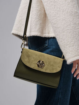 Сумка замшевая Deboro 31033 зеленый бамбук