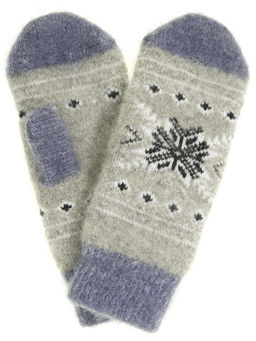 Варежки женские "Снежинка с орнаментом" КРУГ 3432-3