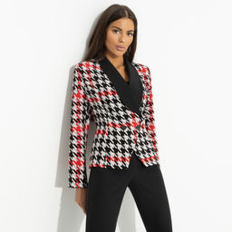 Жакет приталенный с подплечниками Невероятно прекрасна (красный мак)