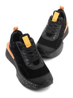 04-S77-41 BLACK Кроссовки женские (натуральная кожа, натуральная замша)