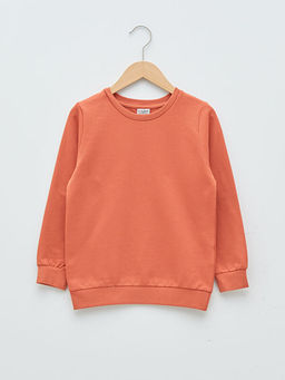Bisiklet Yaka Basic Uzun Kollu Erkek ?ocuk Sweatshirt