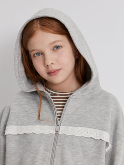 ACOOLA / Куртка детская для девочек Betana_jk серый меланж  фото 6
