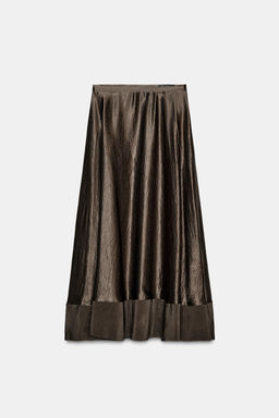 ZW COLLECTION LIMITED EDITION SATIN MIDI SKIRT - Zara фото 4