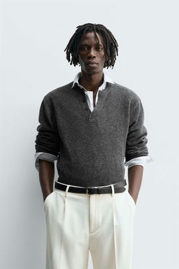 BUTTONED KNIT POLO SHIRT - Zara фото 2