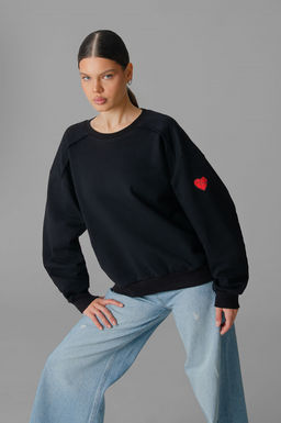 Арт. 15125 Свитшот женский Матрешка оверсайз 44-50 (4 шт) Цвет:черный - Калинка фото 21