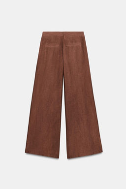 PANTAL?N FLUIDO ANCHO / teja oscuro - Zara фото 9