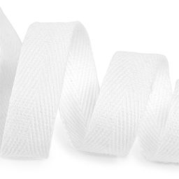 Лента-тесьма 10мм киперная 2,5г хлопок TBY.CT цв.F101 белый уп.5м