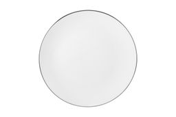 Тарелка закусочная, 23 см, фарфор P, белая, с серебристым кантом, White Platinum