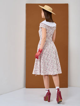 Платье с большим воротником белое OD-720-5 - Tantino фото 5