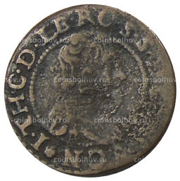 Монета 2 денье турнуа 1633 года Франция