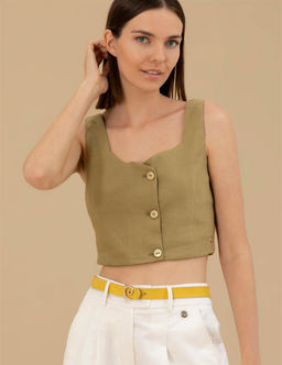 Ye_il Crop Top Bluz - Pierre cardin фото 2
