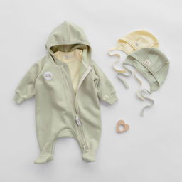 Чепчик Шалфей из хлопка в рубчик 0-3 м - Bungly фото 4