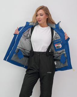Горнолыжный костюм женский зимний синего цвета 02808S - Mtforce фото 11