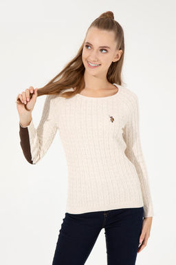Свитер женский U.S. Polo Assn кремовый  фото 7