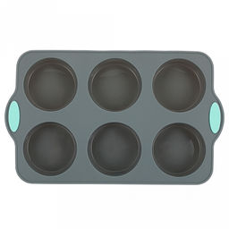 Форма для кексов "Linea Silicone" 25х15х3см, 6 ячеек, силикон, "Regent" (Китай)