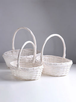 Набор корзин плетёных 3 шт., 44×33×14×40/38×28×12.5×35/32×23×11×30 см