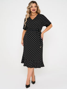 Платье 0421-1 черный нюд