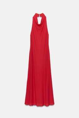 VESTIDO HALTER ZW COLLECTION / Rojo claro - Zara фото 6