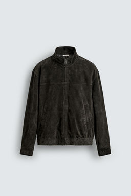 CAZADORA PIEL ANTE / Botella oscuro - Zara фото 7