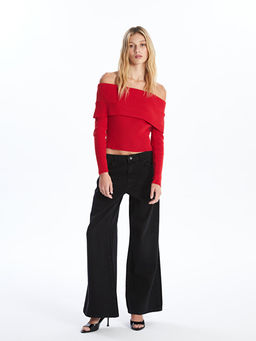 Wideleg Kad?n Jean Pantolon