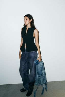 FITTED ZIP TOP - Zara фото 4