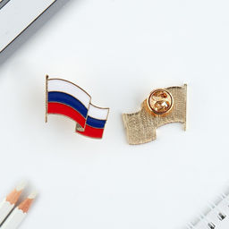 Значок Флаг России, 3?2.2 см