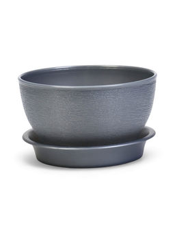 Цена за 3 шт. Горшок для цветов «Фиалочка», 500 мл, d=12.5 см, h=7 см, пластиковый, серый