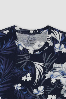 Облегающая футболка с круглым вырезом и короткими рукавами с рисунком - Defacto фото 8