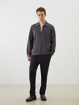 Polo Yaka Erkek Sweatshirt