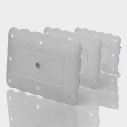 Этажерка для фруктов и десертов Доляна «Вивьен», 3 ярусная, пластик, 15.5×11 см, 19.2×13.8 см, 22.7×16.4 см, белая