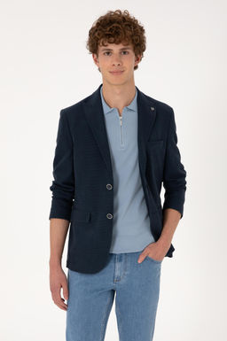 Erkek Lacivert Ceket Sepette S_rpriz _ndirim