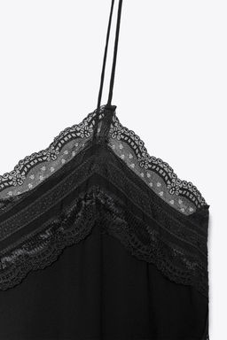ZW COLLECTION LACE CAMISOLE TOP - Zara фото 7