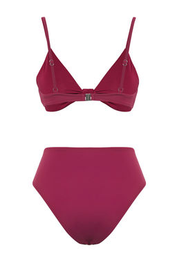 TRENDYOLMILLA Siyah Ucgen Yuksek Bel Regular Bikini Tak?m? TBESS25BT00104  фото 10