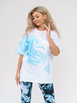 909 Костюм "белый/голубой"