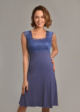 Ночная сорочка МИЛАНА (индиго / золото №14/27) - Ивановская трикотажная компания фото 2