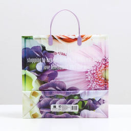 Цена за 10 шт. Пакет «Хризантемы», мягкий пластик, 29×30 см, 100 мкм